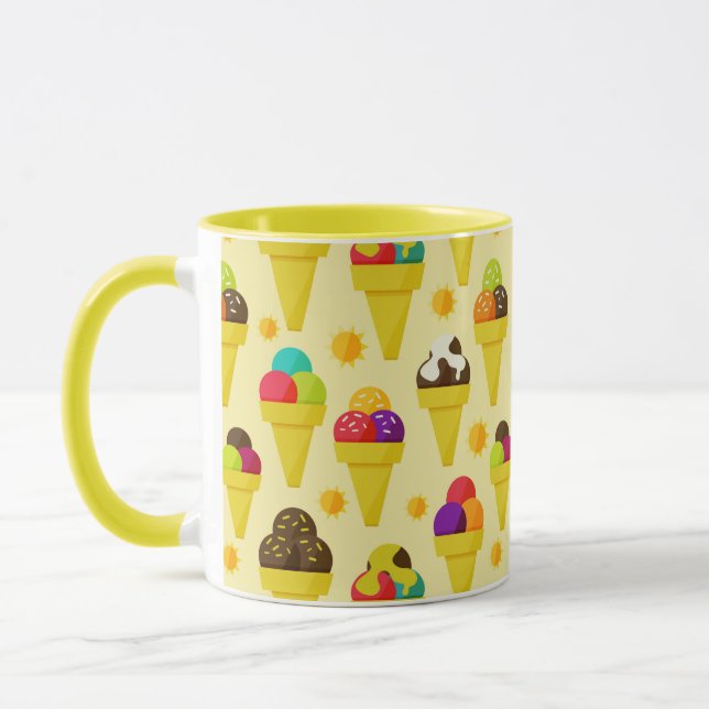 Taza Conos de helado coloridos del dibujo animado (Izquierda)