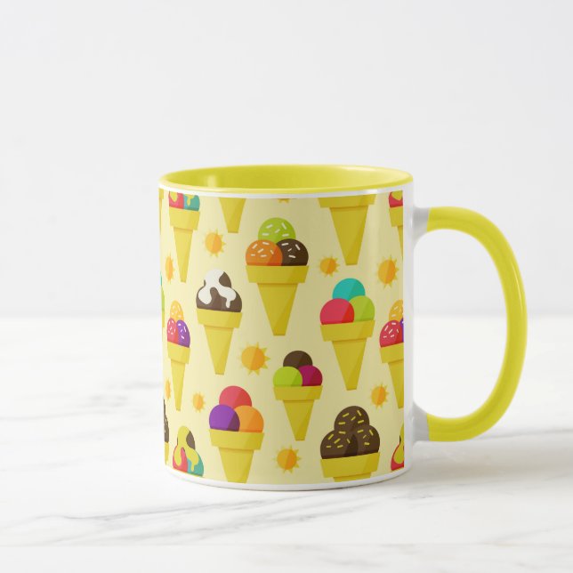 Taza Conos de helado coloridos del dibujo animado (Derecha)