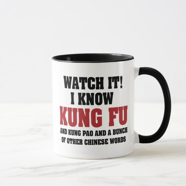 Taza Conozco a Kung Fu y Kung Pao - divertidas artes ma (Derecha)