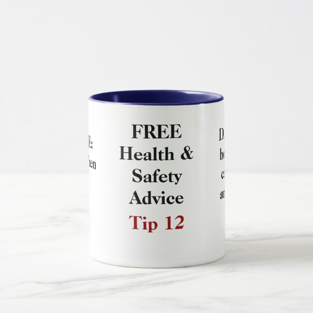 Taza Consejo divertido LIBRE de salud y de seguridad - (Centro)