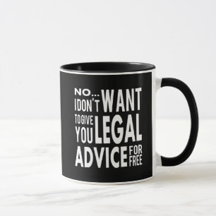 Taza Consejo Legal Gratuito - Cita Graciosa De Abogado