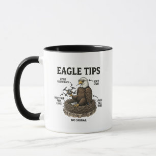 Taza Consejos divertidos de águila calva Humor de super