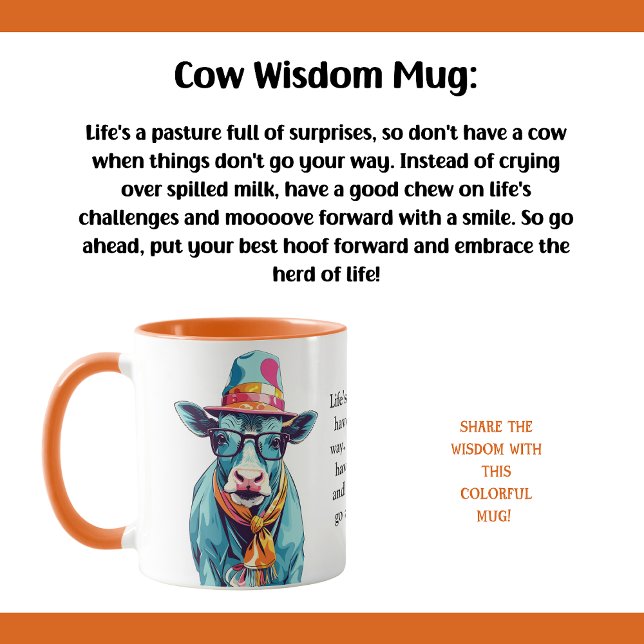 Taza Consejos divertidos de una vaca (Subido por el creador)