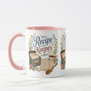 Taza Conservador de Recetas Florales Vintage Cottagecor