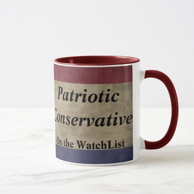Taza Conservador patriótico en el Watchlist (Derecha)