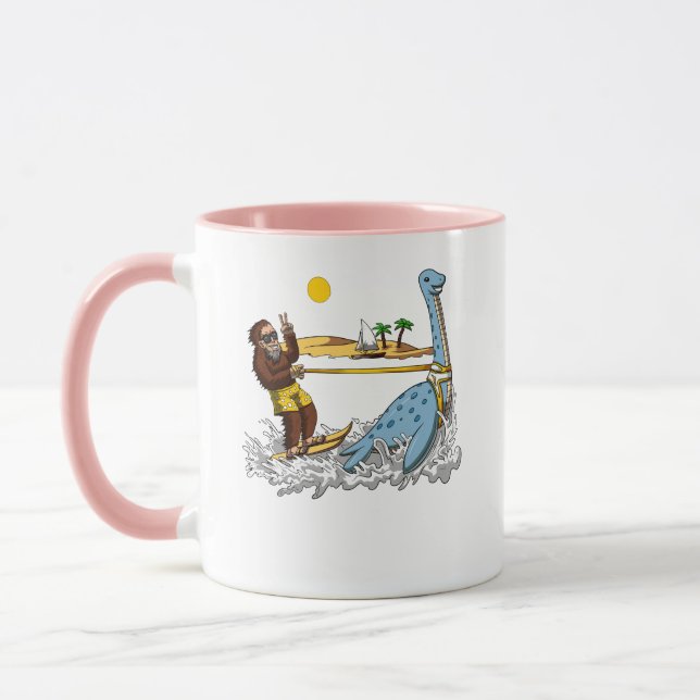 Taza Conspiración divertida del Monstruo del Loch Ness (Izquierda)