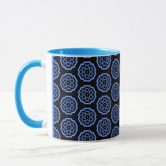 Taza Constelación de copo de nieve - Azul (Izquierda)