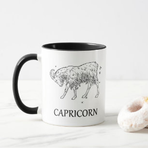 Taza Constelación de la astrología del Capricornio y