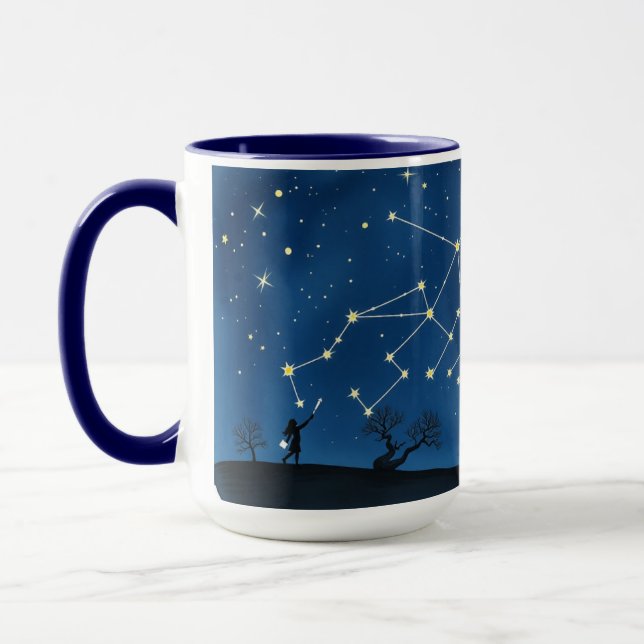 Taza Constelación de Mamá Líneas de Risa Mapa  (Izquierda)