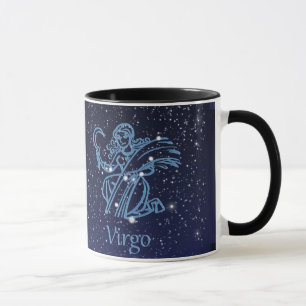 Taza Constelación de Virgo y signo zodiacal con estrell