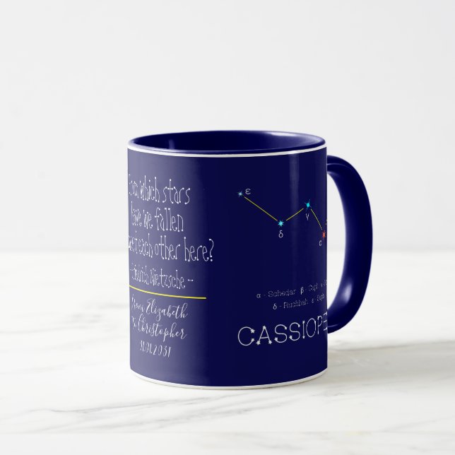 Taza Constelación del hemisferio norte Cassioipeia (Anverso derecho)