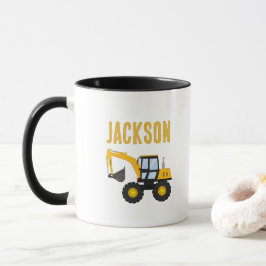Taza Construction Truck Birthday | Personalized Décor