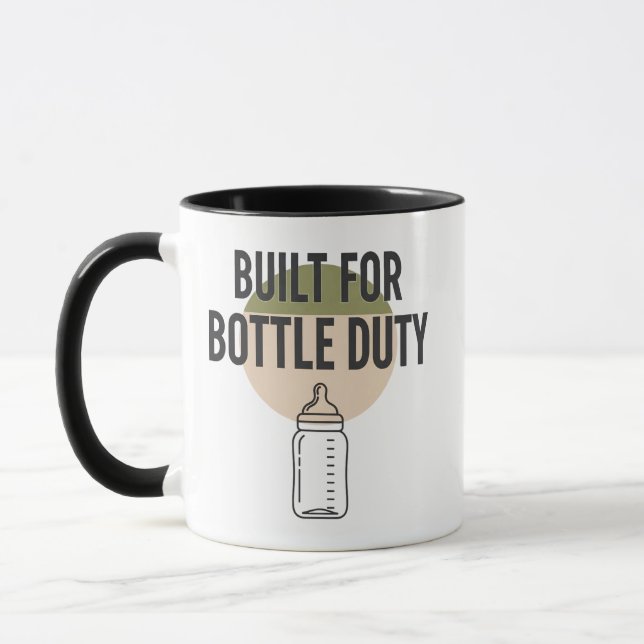 Taza Construido Para El Deber De La Botella Nuevo Papá  (Izquierda)