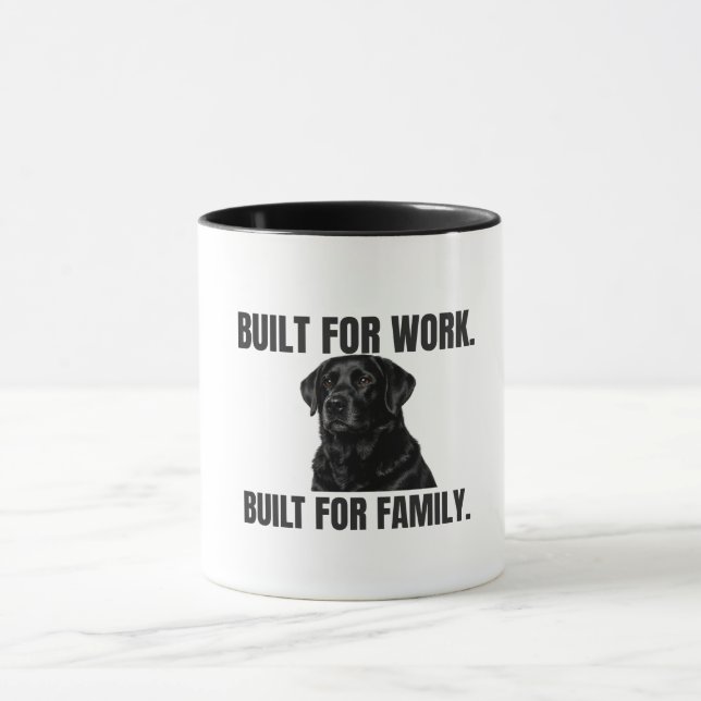 Taza Construido para el trabajo. Construido para la fam (Centro)