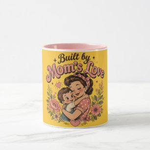 Taza Construido por el amor de mamá   Regalo conmovedor