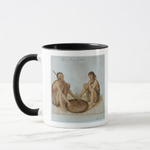 Taza Consumición india del hombre y de la mujer