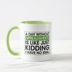 Taza Contabilidad divertida, un día sin hojas de cálcul