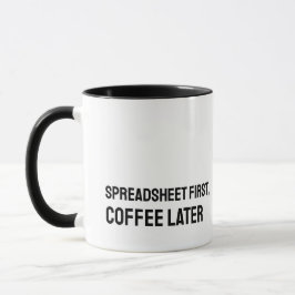 Taza Contable Spreadsheet Funny Mug