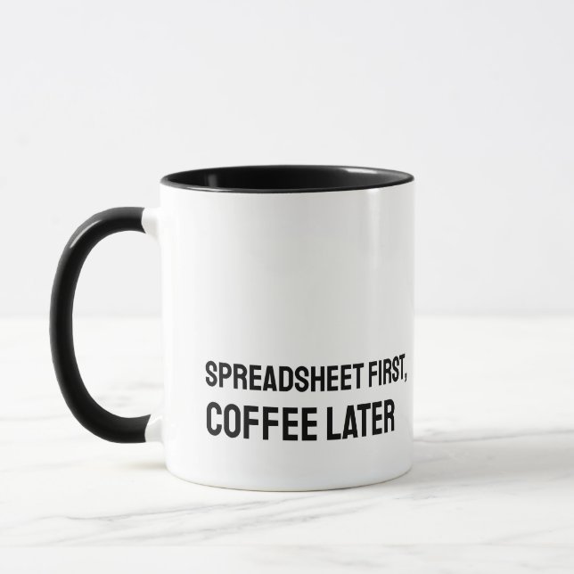 Taza Contable Spreadsheet Funny Mug (Izquierda)