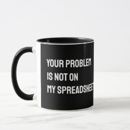 Taza Contable Spreadsheet Funny Mug