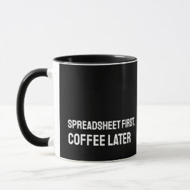 Taza Contable Spreadsheet Funny Mug