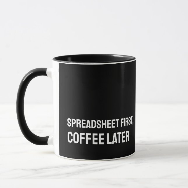Taza Contable Spreadsheet Funny Mug (Izquierda)