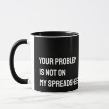 Contable Spreadsheet Funny Mug