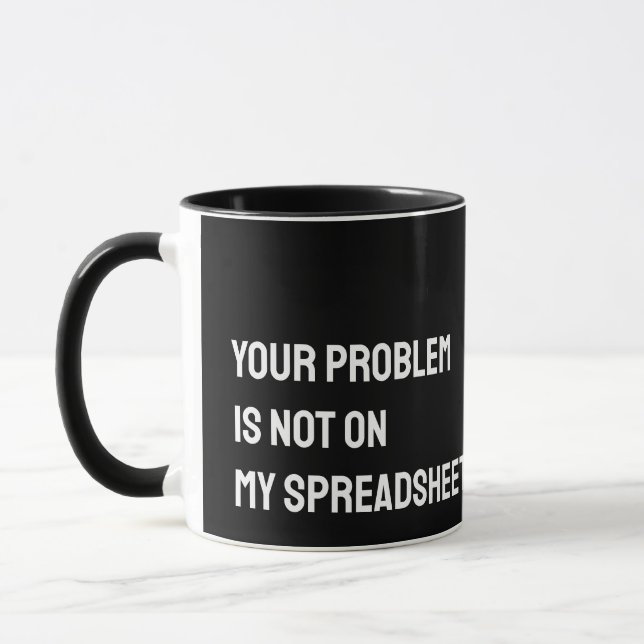 Taza Contable Spreadsheet Funny Mug (Izquierda)