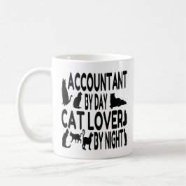 Taza Contador por día Gato Lover por noche