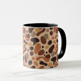 Taza Contemporary Organic Pattern Mug – Earthy Tones