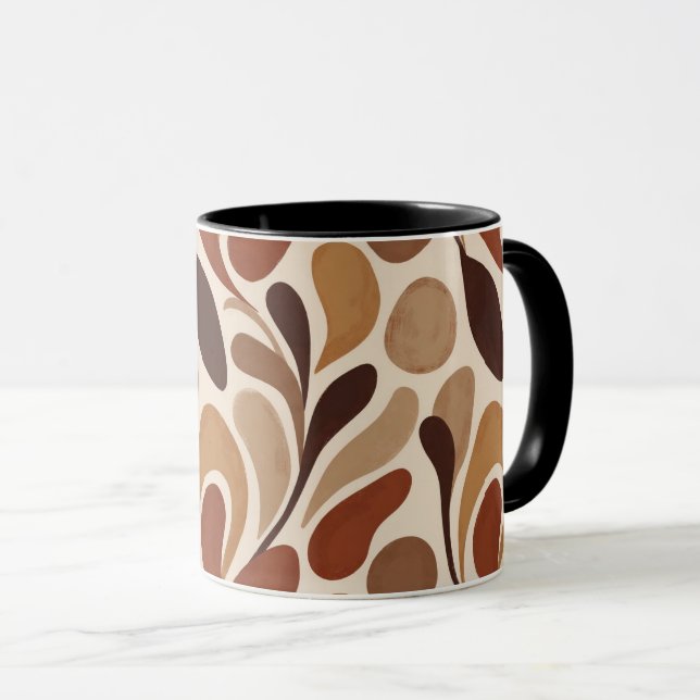 Taza Contemporary Organic Pattern Mug – Earthy Tones (Anverso derecho)