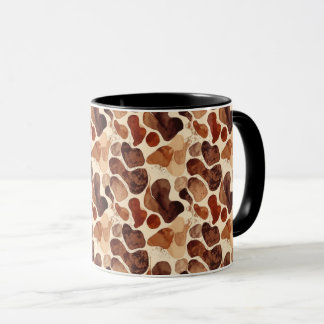 Taza Contemporary Organic Pattern Mug – Earthy Tones