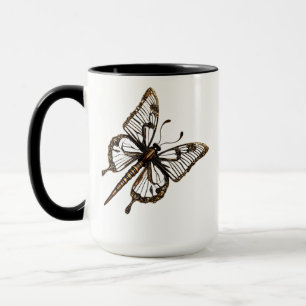 Taza Contorno elegante de mariposa 15 oz Mug - Símbolo