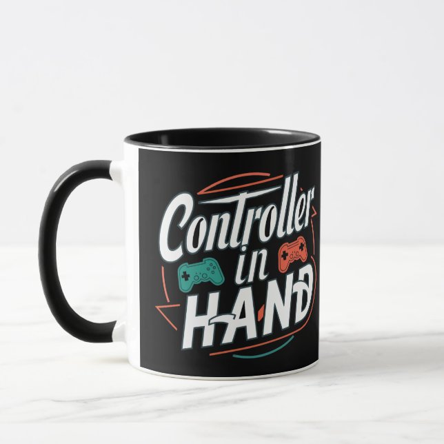 Taza Contralor en mano, gamers mugs (Izquierda)