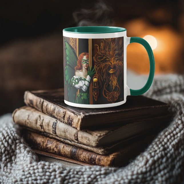 Taza Contraseña Secreta de Hada Celta Verde Mística Irl (Subido por el creador)