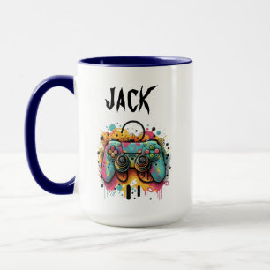Taza Control de Videojuegos Acuarela Juegos Geniales