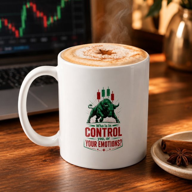Taza Controla Tus Emociones Toro Mentalidad de Trading  (Subido por el creador)