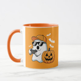 Taza Controlador de Calabaza Fantasma Gamer Halloween C