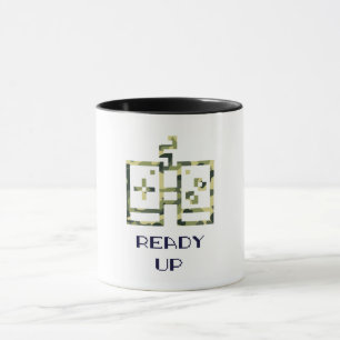 Taza Controlador de videojuego de camuflaje listo jugad
