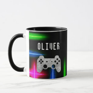 Taza Controlador de videojuegos para jugador Nombre Neo