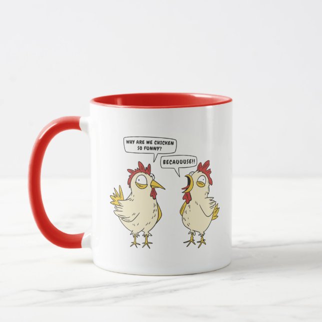 TAZA CONVERSACIÓN DE CHICKEN DIVERTIDO (Izquierda)