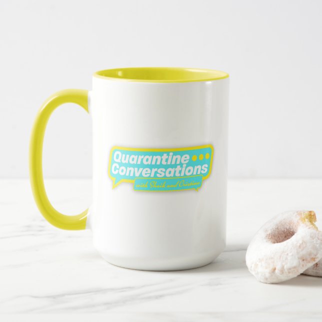Taza Conversaciones de cuarentena COVID-19 Mug (Con donut)