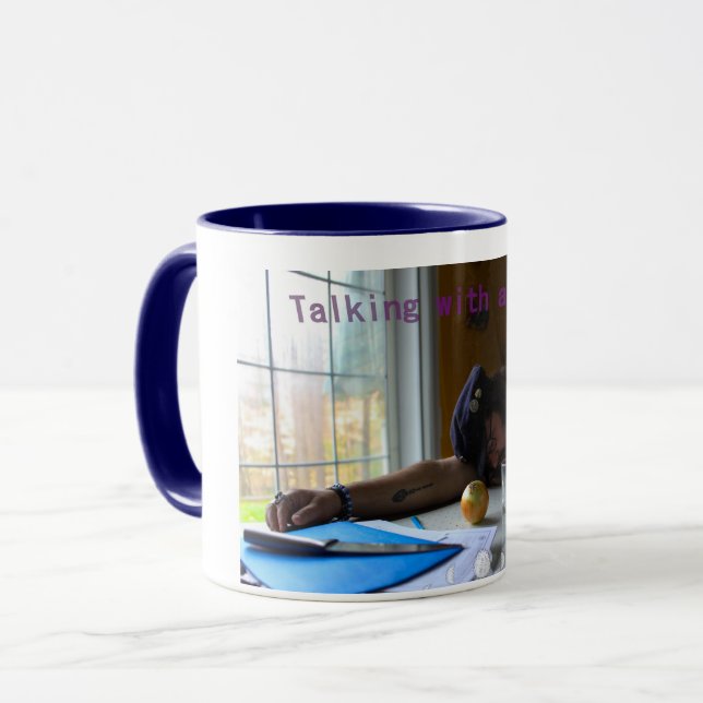 Taza Conversando Con Una Cebolla De Cebolla (Anverso izquierdo)