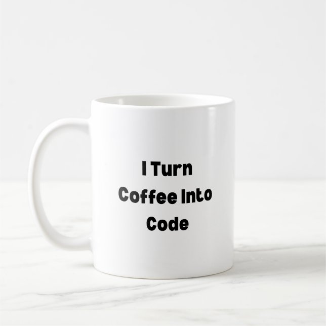 Taza 'Convierto Café En Código' – Gif Divertido De (Izquierda)