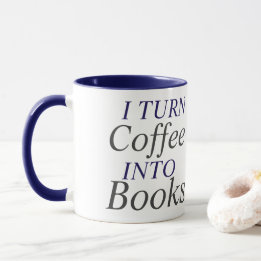 Taza Convierto café en libros