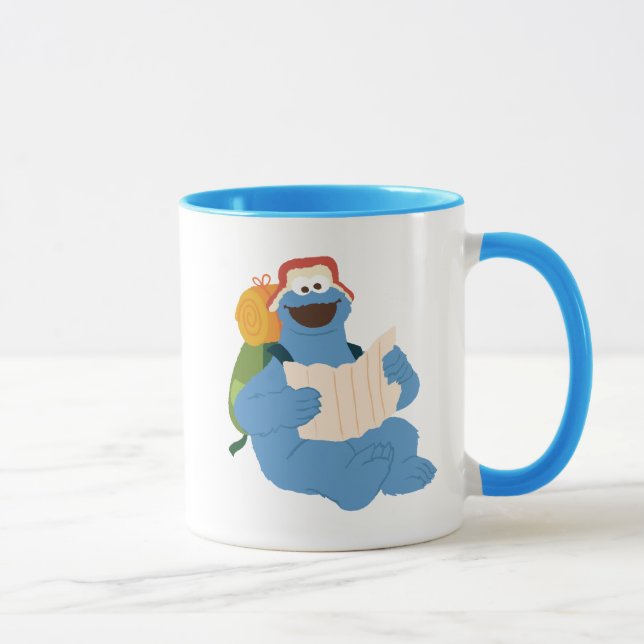 Taza Cookie Monster leyendo un mapa (Derecha)