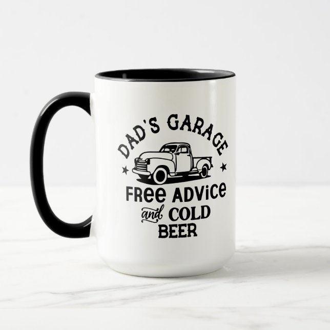 Taza Cool Dad's garage word art  (Izquierda)