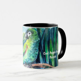 Taza Cool People Have Parrots