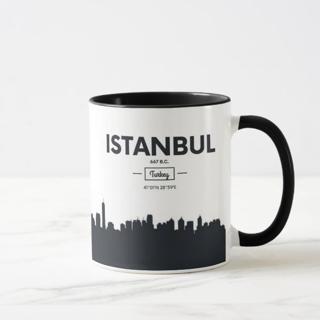 Taza Coordenadas de la ciudad de Estambul, Turquía el | (Derecha)