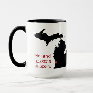 Taza Coordenadas GPS de Holland Michigan